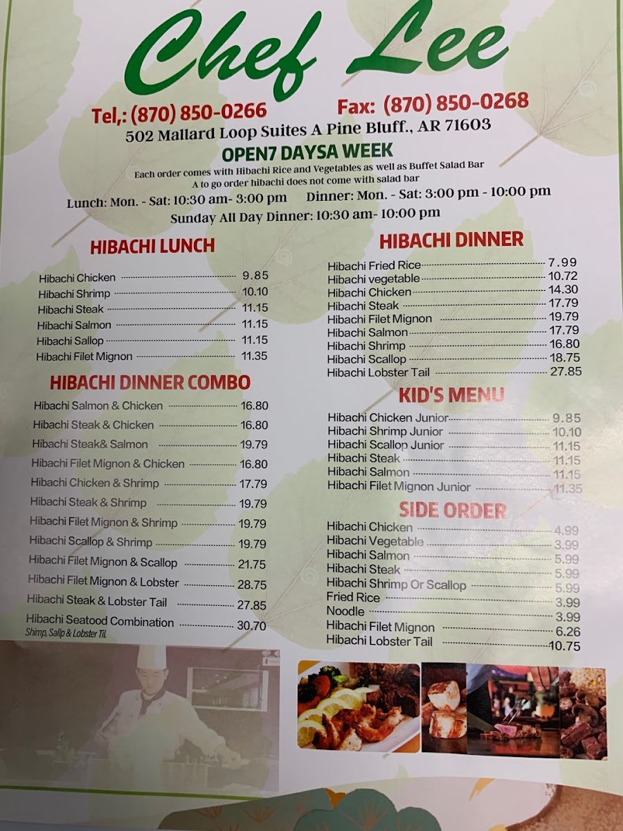 Menu Chef Lee-1